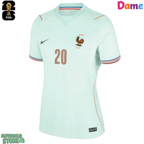 Frankrig Desire Doue #20 Replika Udebanetrøje Dame VM 2026 Kortærmet